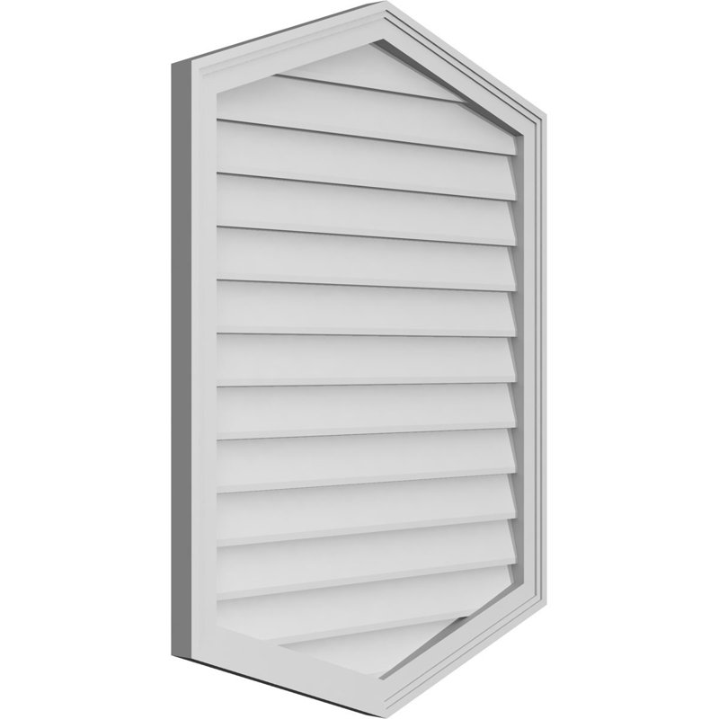 Ventilé vertical à pignon vertical 4/12 po, H 40 po x l 30 po x P 1,5 po