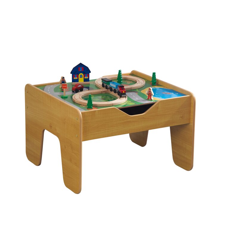 Toys Table d'activites avec Piste en Bois - Blanc - Piste de Jeux