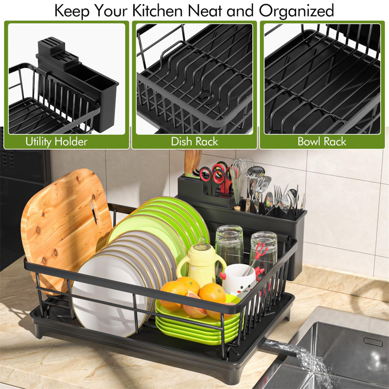 Dish Rack, Matte Black