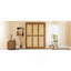 Grand lit en bois massif avec armoire escamotable, lit peu encombrant, parfait pour la chambre d'amis