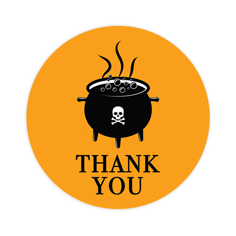 Autocollants Happy Halloween «Thank You Cauldron»