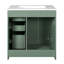 Meuble-lavabo de 30 po avec cadre, charnières, planches, grand espace de rangement, design rétro et poignées en métal exquises pour les articles de toilette