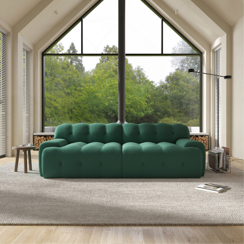 Causeuses modulaires en tricot 3D, Vert