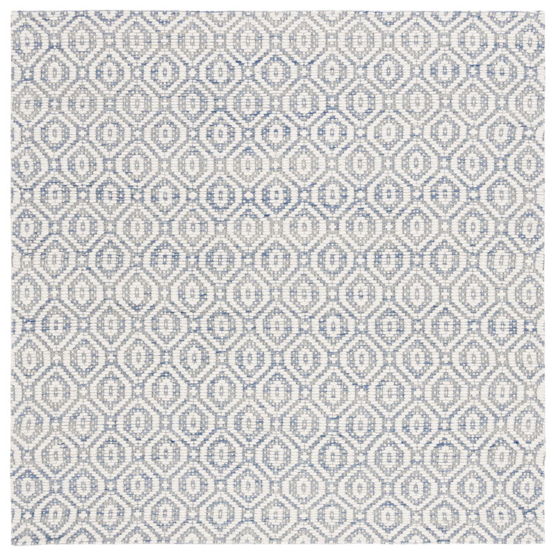 Marbella Hand Woven Performance Geometric Rug, Square 6'