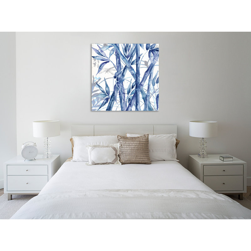 « asiatique style bambou », reproduction d’art sur toile tendue, H 48 po x l 48 po x P 1,5 po