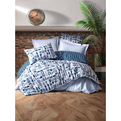 Cotton Geometric Shapes Duvet Cover
