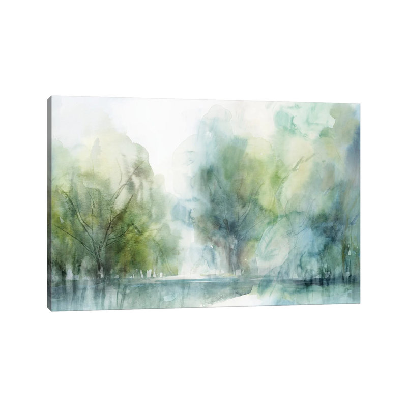 «Blue Silence» par Isabelle Z - reproduction d'art sur toile tendue, H 8 po x l 12 po x P 0,75 po