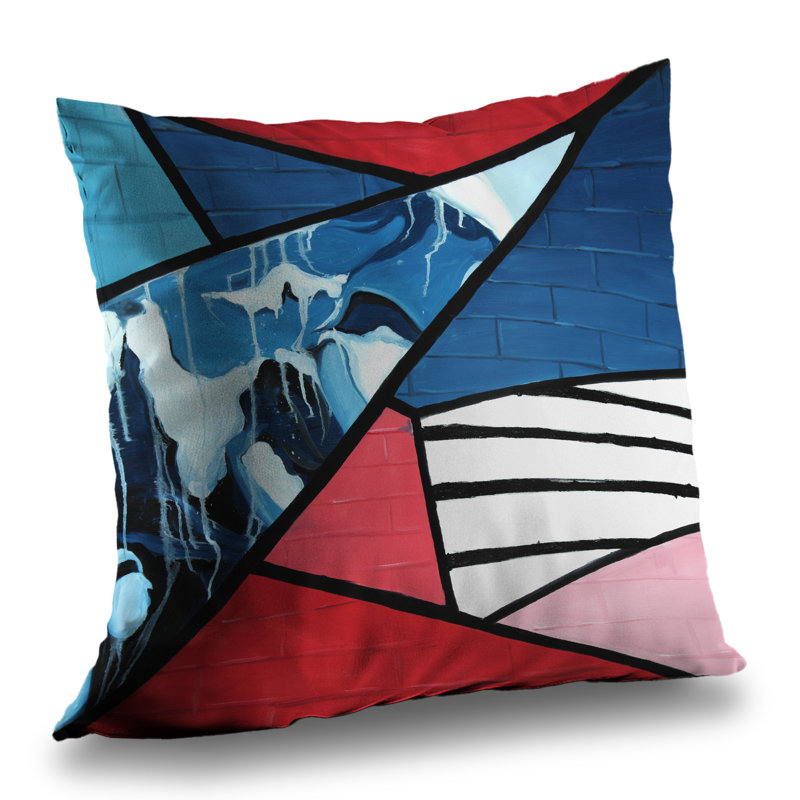 Diagonal Unity Industrial Shapes Poly Twill Throw Pillow | Home Decor