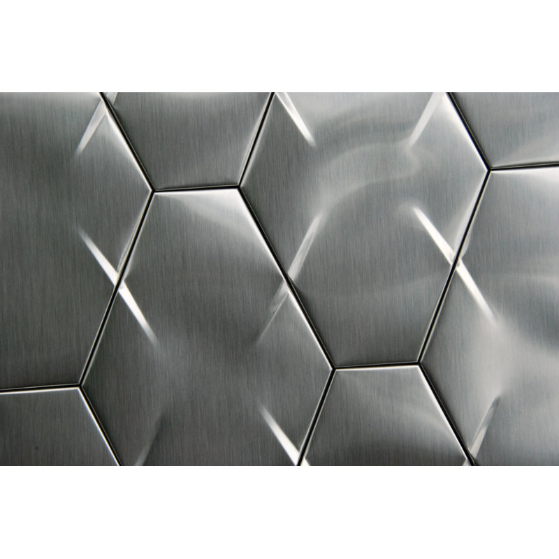 3" x 6" Metal Novelty Mosaic Wall Tile