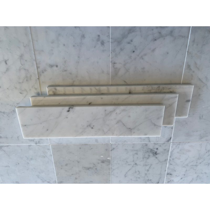 Carreau de métro poli Carrara 3 po x 12 po