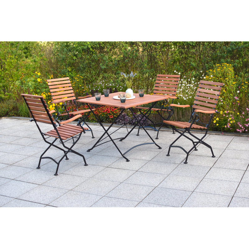 Abdelmalek 4 - Person Patio Dining Set with Rectangular Table