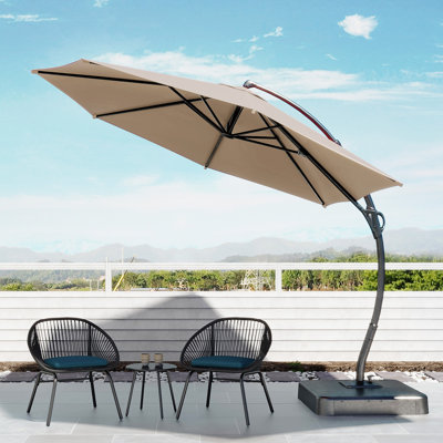Parasol en porte-à-faux octogonal avec abri de piscine 144 "Kay Allen