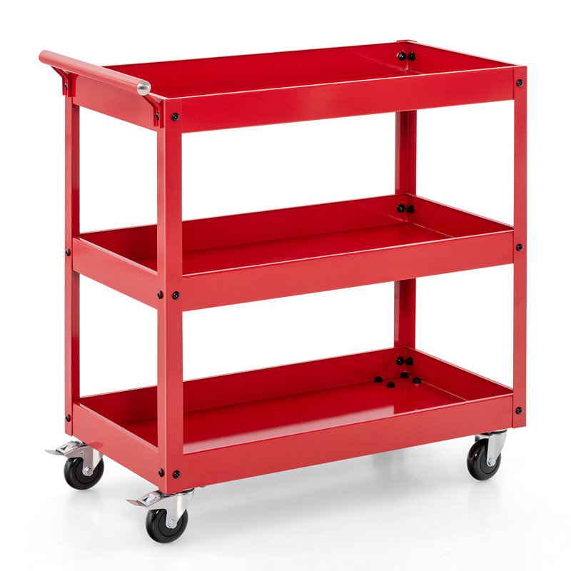 31'' H x 30'' W Utility Cart with Wheels, Red