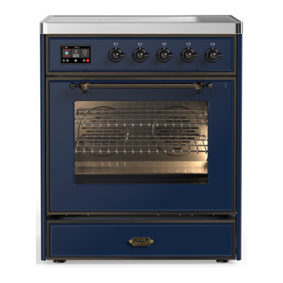 Majestic III Series 30 Inch Induction Range with 4 Induction Elements in Mightnight Blue (Burnished Trim)