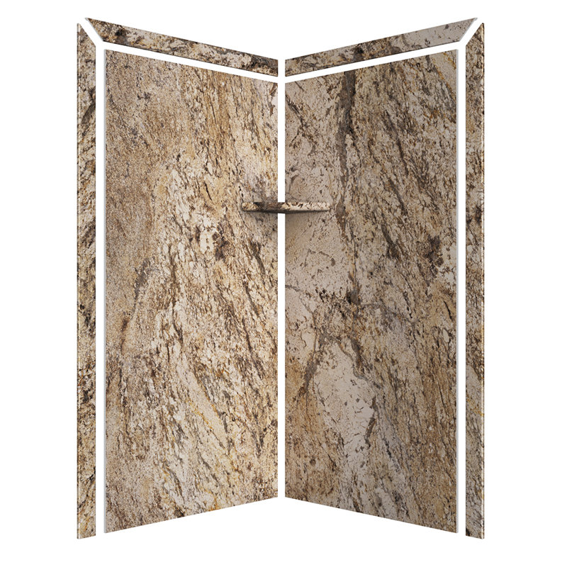 Bordure de douche FlexStone Splendor l 40 po x P 40 po x H 80 po à Golden Beaches, Plages dorées