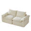 2 pièces en velours côtelé blanc, tissu doux, particules d'éponge à haute densité, idéales pour la maison et le bureau, largeur de 38,87 po, hauteur de 34,42 po, matériaux de qualité, style de vie moderne approprié, profondeur de 80,56 po,