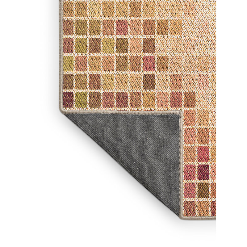 Tapis beige Geometric, Rectangle 6 pi x 9 pi