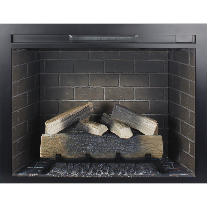33 Inch Infrared Electric Fireplace Insert, Touch Panel Home Decor Heater,Smokeless Firebox .With Fixed Trim Kit .With Crackling Sound