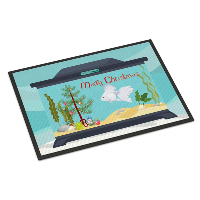 Tapis d'entrée antidérapant Insta, Poisson rouge Ryukin, 18" W x 27" L
