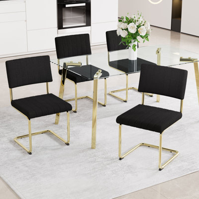 Timeca Fabric Metal Upholstered Back Side Chair Dining Chair -  Mercer41, 1252D9D9B79446069C09E6E5AFD31312