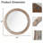 Wooden Farmhouse Round Wall Mirror