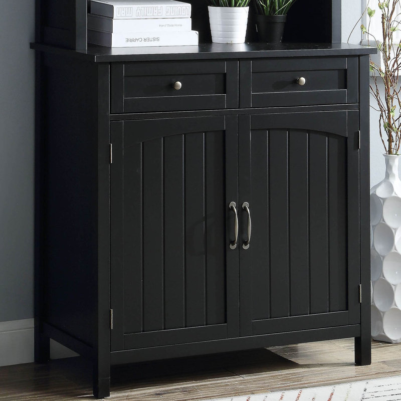 Pasiley 36'' Sideboard with Bar Hutch, Black