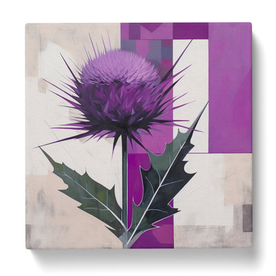 Thistle Suprematism No.4 - Wrapped Canvas