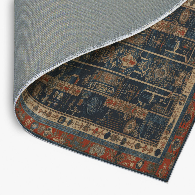 Tapis intérieur et extérieur ArtDeco, Rectangulaire 8 pi x 10 pi