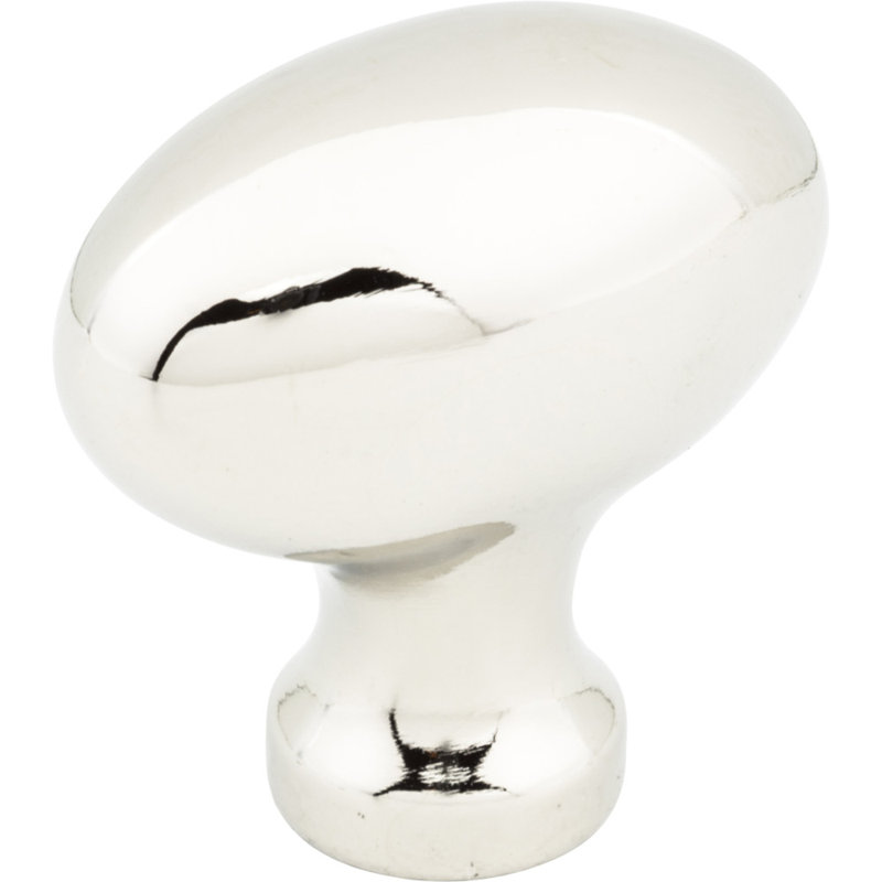 Lyon Oval Knob, Polished Nickel