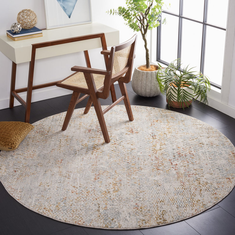 Tapis abstrait Laraway Performance, Rond 6 pi 7 po