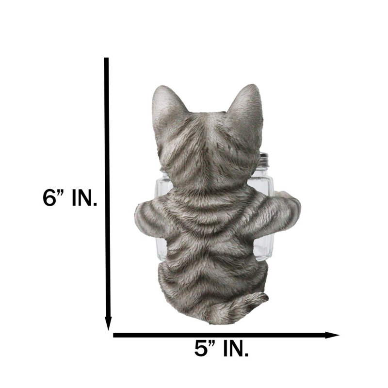 Figurine mignonne chaton gris
