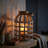 Rustic Wood Lantern Candle Holder, Lantern Style Candle Holder for Indoor Decor