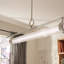 LED 1 Light Linear Chandelier with Clear Fluted Glass-111187500-111187502