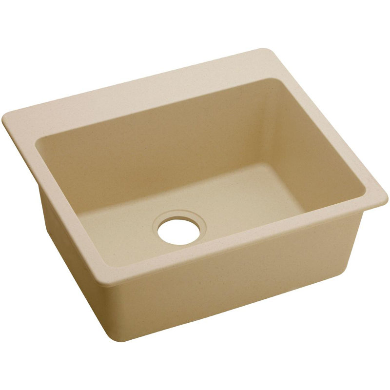 Quartz Classic 25" x 22" x 9-1/2" Drop-In Kitchen Sink, Sand