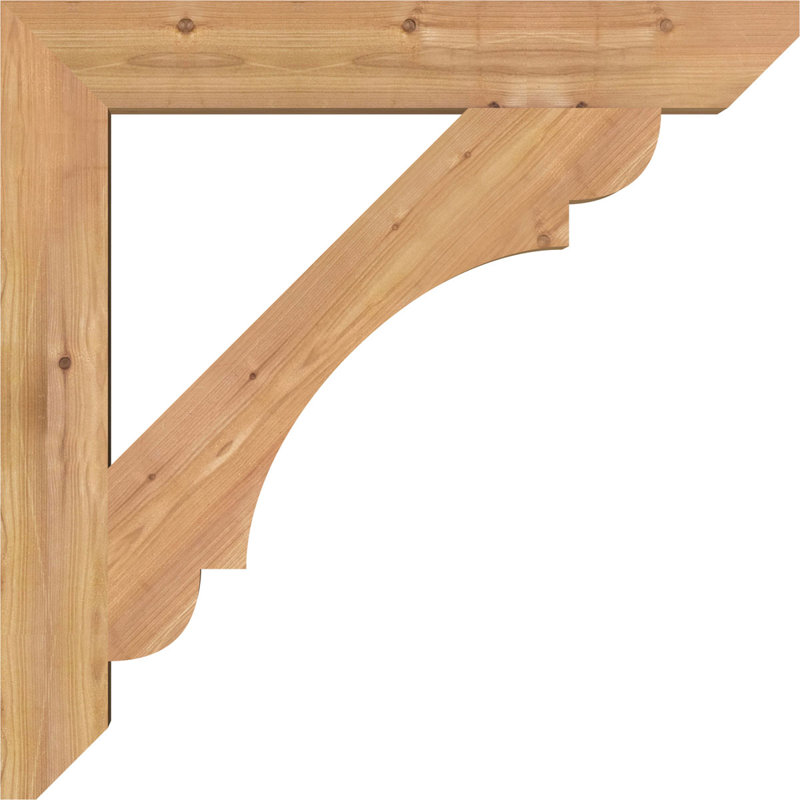 Support en bois / corbeau, Cèdre rouge de l'Ouest (lisse), H 26 po x l 3,5 po x P 26 po