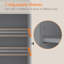 Rangement pour armoires de salle de bain 40 po avec 2 portes, armoire de rangement pour salle de bain et armoire de plancher pour salle de bain, cuisine, salon, gris
