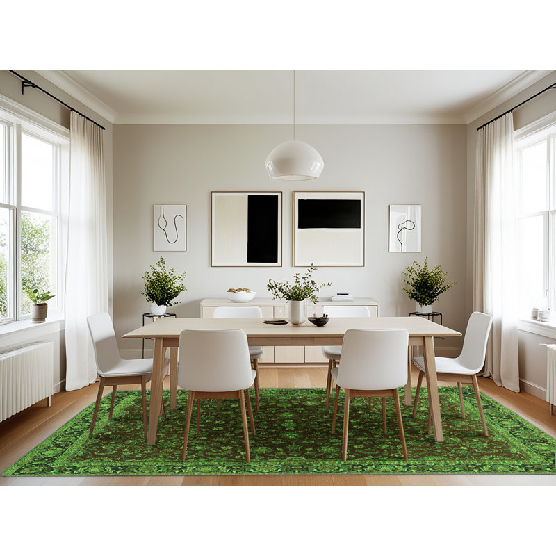 Washable Oriental Indoor Rug, Rectangle 7' x 10'