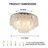 5-light Dimmable Shell Flush Mount