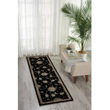 Serenade Oriental Area Rug in Black/Beige