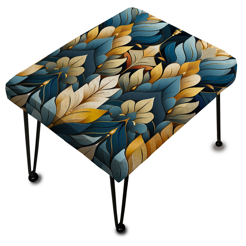 Motif à chevrons dorés et bleus Splendor