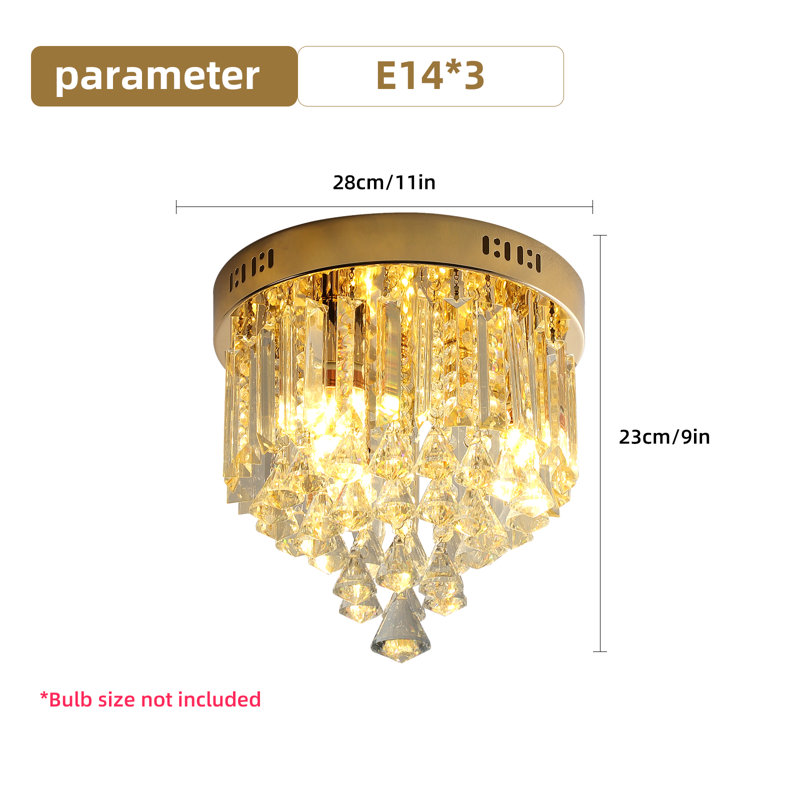 Plafonnier encastré Janalyn Crystal