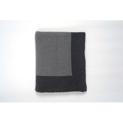 Herringbone Knitted Throw Blanket