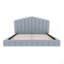 Tête de lit tapissier en velours pour lit double, sans sommier tapissier-1569433097