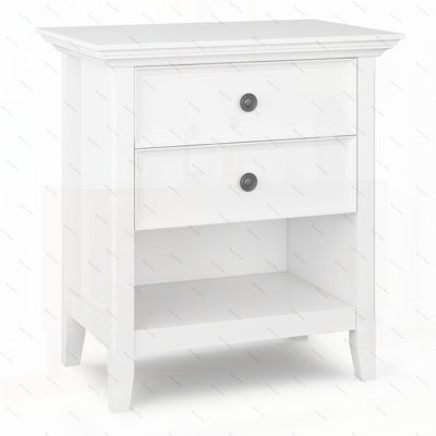 Amherst - Table de chevet - Blanc