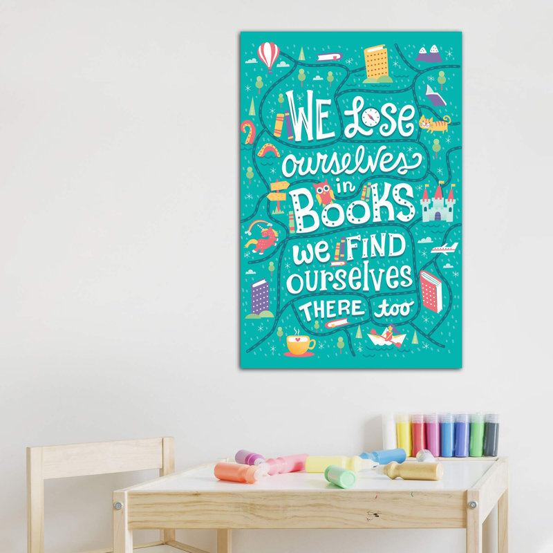 «We Lose Ours tablettes» par Risa Rodil - reproduction d'art textuel, H 48 po x l 32 po x P 1,5 po, Toile tendue