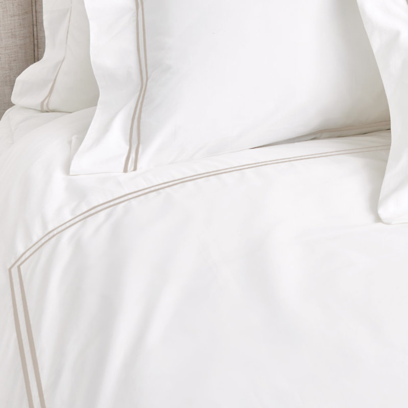 Coltrane Standard Cotton Duvet Cover, Champagne, Queen Duvet Cover