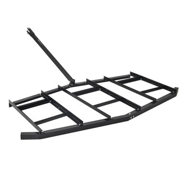 Drag Harrow, remorque de 84 po de largeur derrière la Harrow, niveleuse Q235 avec barres réglables et attache à broches, supporte jusqu'à 50 lb, tracteur Harrow pour VTT, UTV, tracteurs de jardin