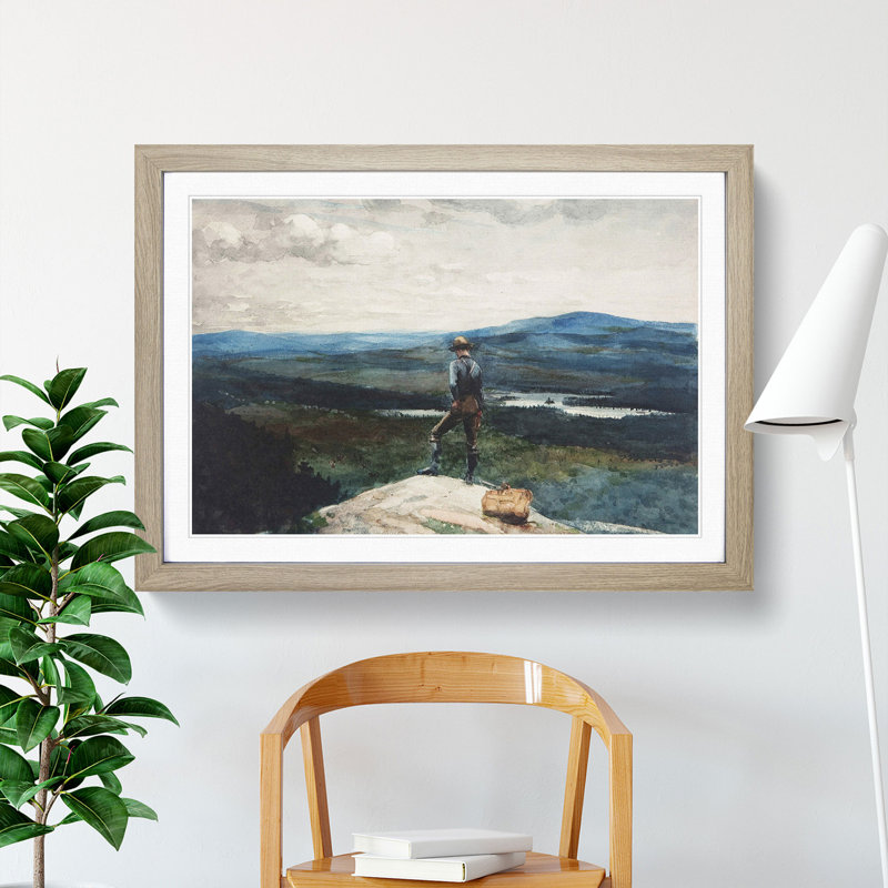 The Ranger Adirondacks by Winslow Homer - Picture Frame Painting, Oak Framed, 27cm H x 36cm W x 2cm D