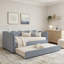 Lit de jour simple en vichy avec couchette et port USB-1489854154