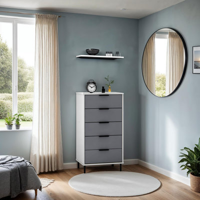 5 Drawer 50Cm W Chest of Drawers